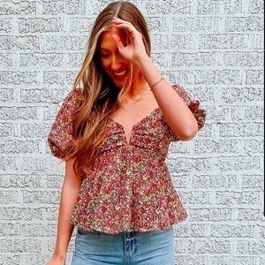 BUDDY LOVE HOUSTON TOP MEDIUM Rosebud floral top medium